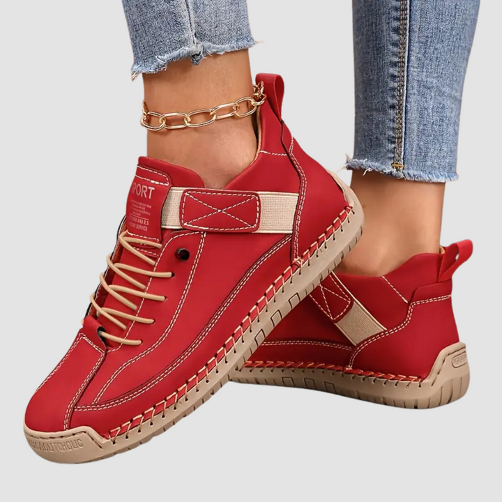 Women's Orthopedic Wide-Fit Elastic-Panel Sneakers for Walking — view 7