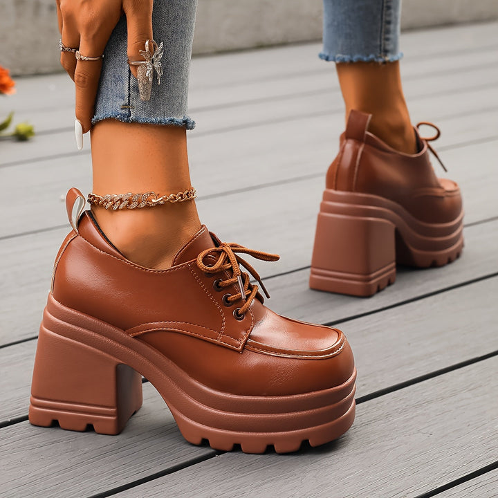 Nesta Chunky Lace-Up Platform Shoes - image 4
