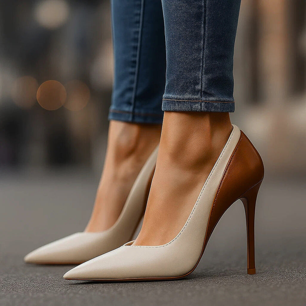 Lowena Two-Tone Pointed-Toe Stiletto Pumps - image 2