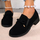 Rosaria Suede-Look Low Block-Heel Loafers with Bow - image 2
