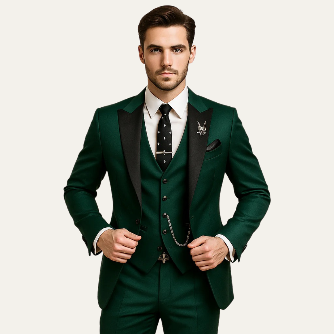 Valentin | Men's Three-Piece Suit with Waistcoat