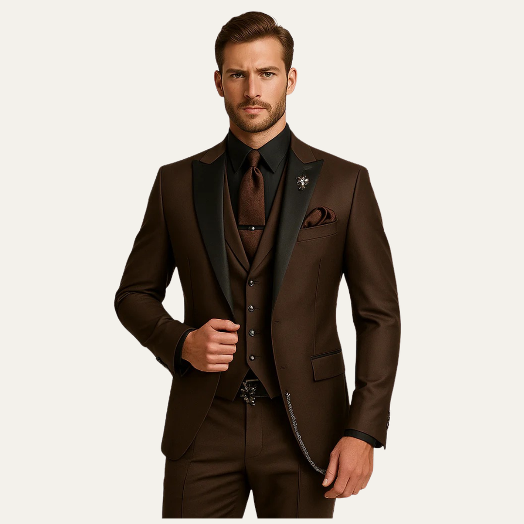 Valentin | Men's Three-Piece Suit with Waistcoat
