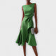 Women's Asymmetric Sleeveless Midi Dress for Evening Wear — view 7
