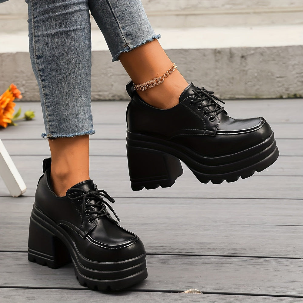 Nesta Chunky Lace-Up Platform Shoes - image 2