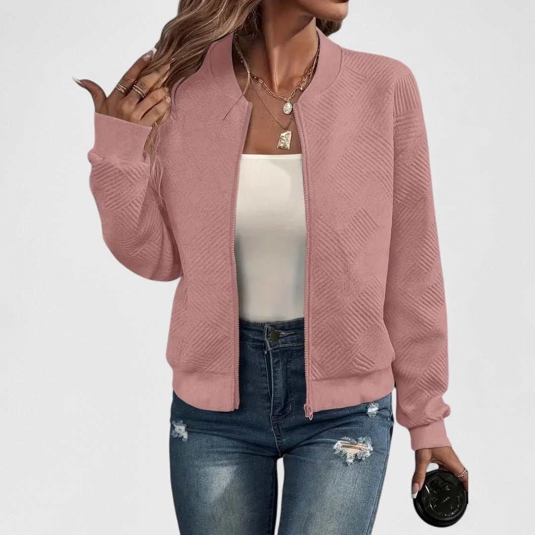 Cassia | Women's Zip-Front Jacket for Everyday Wear in White, image 1
