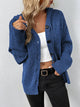 Emberlyn | Women's Hooded Button-Front Cardigan for Cold Weather in Blue