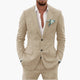 Herren-Leinenanzug – Zweiteiliges Set mit einreihigem Blazer & Hose für Sommer und Urlaub