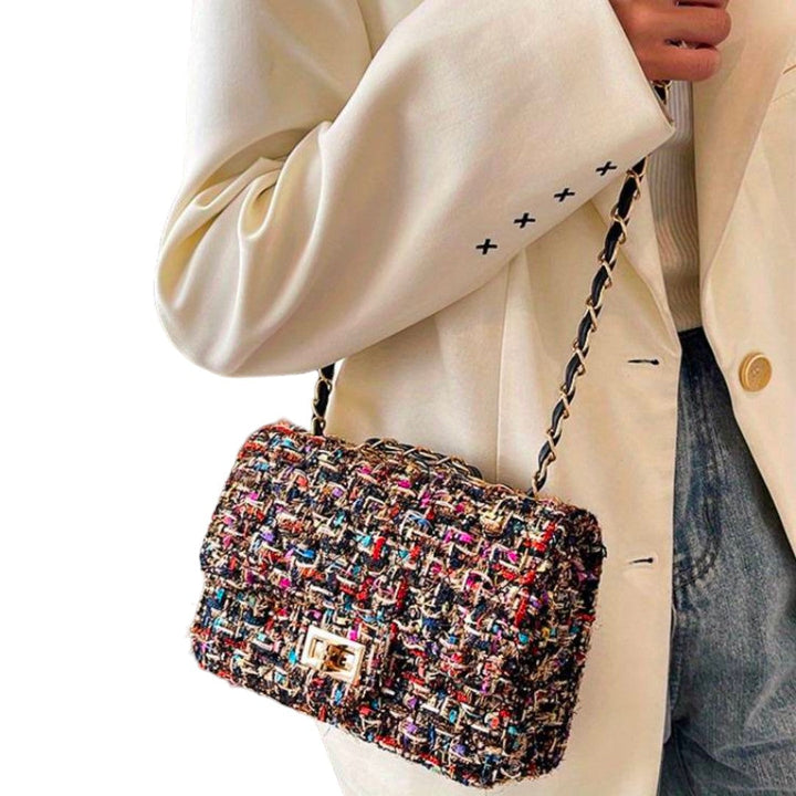 Philippina | Women's Tweed Chain Shoulder Bag