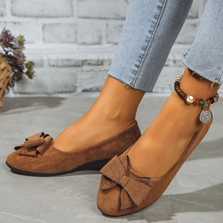 Women's Orthopedic Comfort Flat Bow-Detail Walking Shoes for Travel — view 25