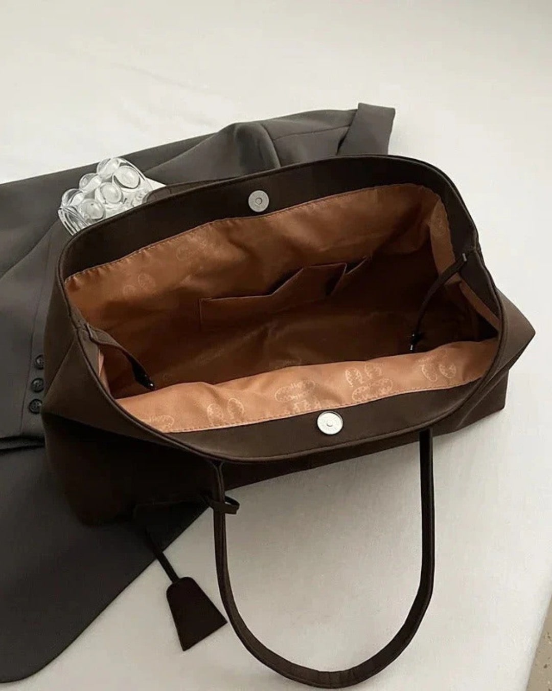 Nola | Women's Faux Leather Slim Large Tote Bag