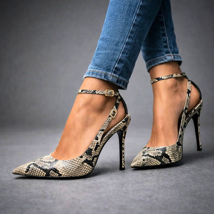 Tamsine Animal-Print Pointed-Toe Ankle-Strap Heels - image 8
