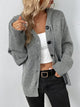 Emberlyn | Women's Hooded Button-Front Cardigan for Cold Weather in Grey