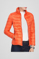 Wilhelmine | Women's Hooded Zip-Front Padded Jacket for Fall and Winter in Orange