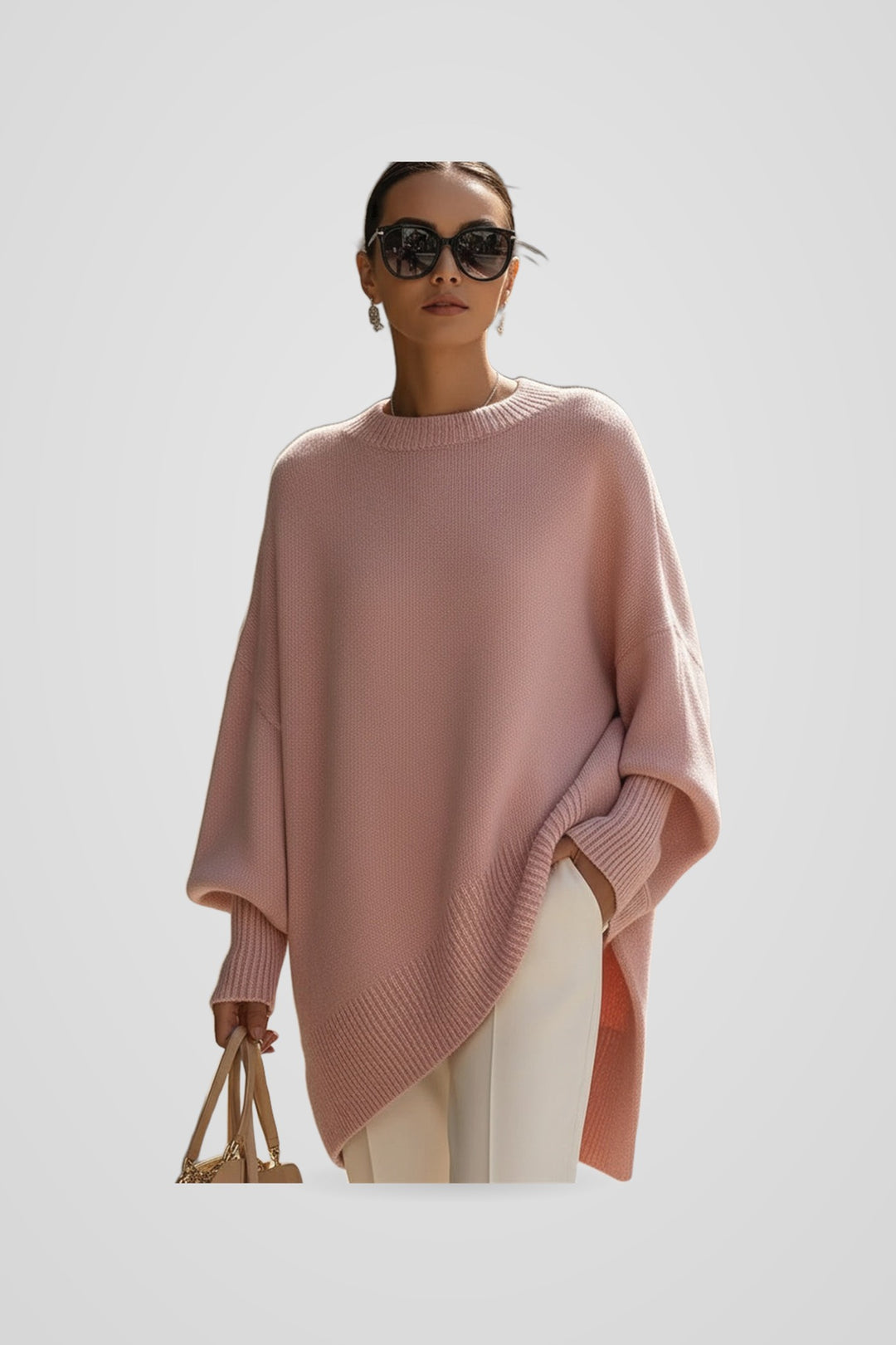 Lenora | Women's Oversized Jumper for Cold Weather in Pink