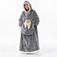 Rosaleen | Women's Oversized Sherpa Blanket Hoodie with Pet Pouch