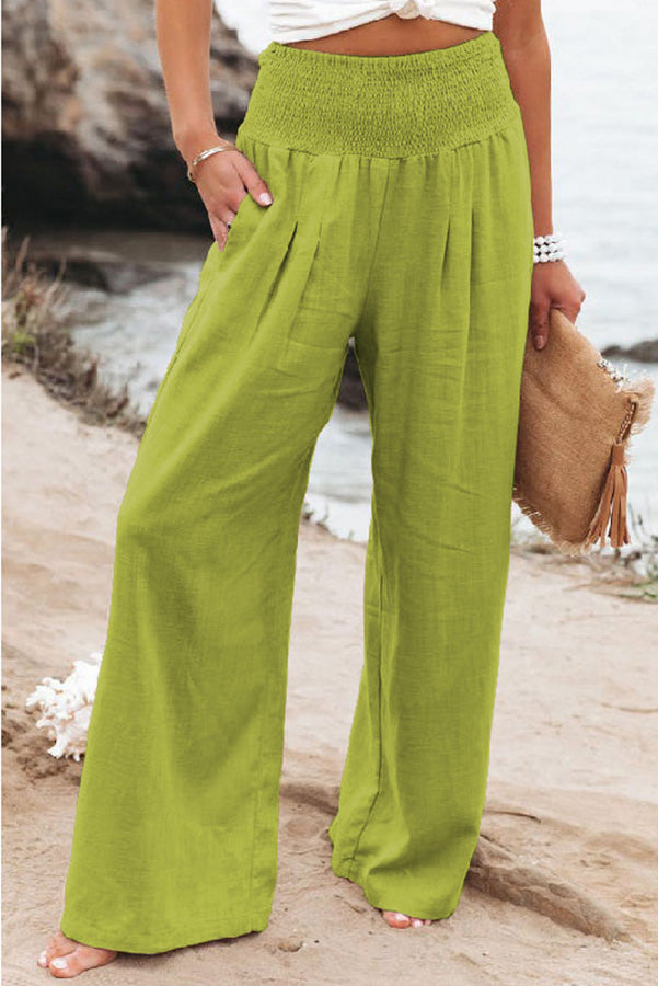 Ffion | Women's Oversized Trousers for Everyday Wear in Light Green