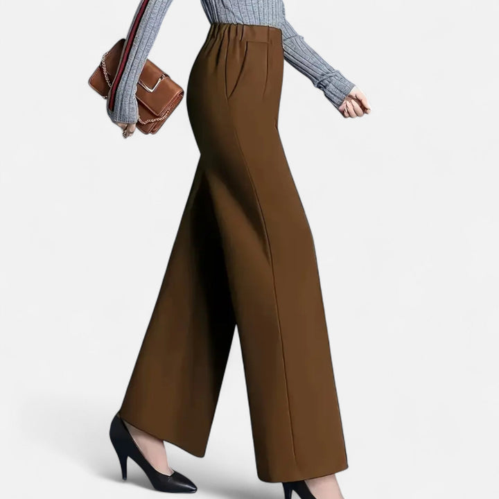 Doriane | Women's High-Waist Wide-Leg Trousers