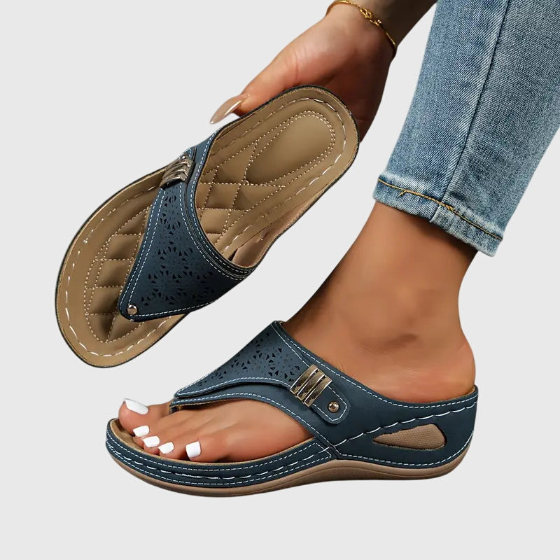 Women's Orthopedic Comfort Wedge Slip-On Sandals for Sunny Days — view 2