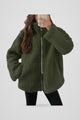 Halina | Women's Oversized Zip-Front Coat for Fall and Winter in Dark Green