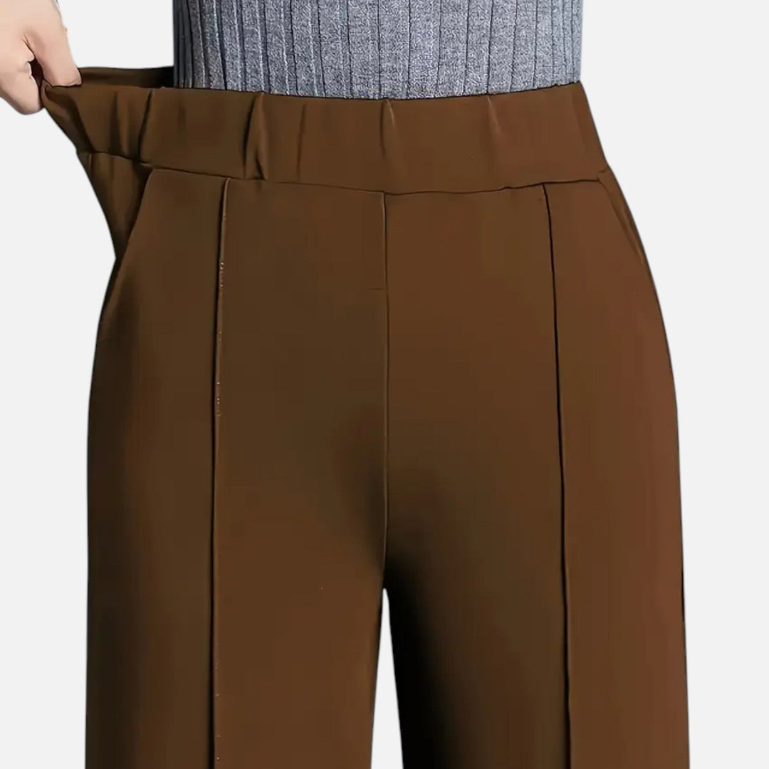 Adelina | Women's High-Waist Straight-Leg Trousers