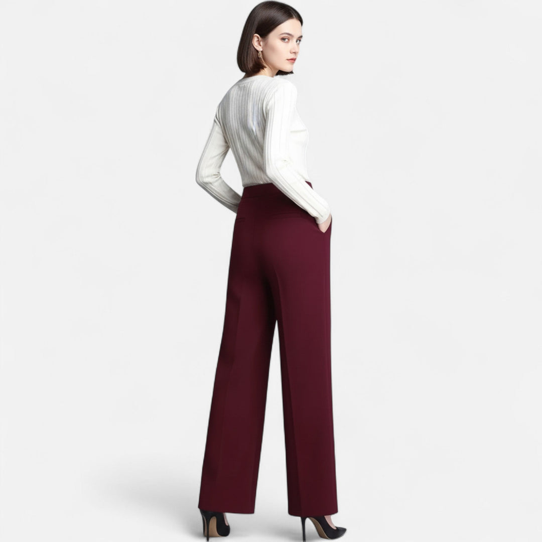 Doriane | Women's High-Waist Wide-Leg Trousers
