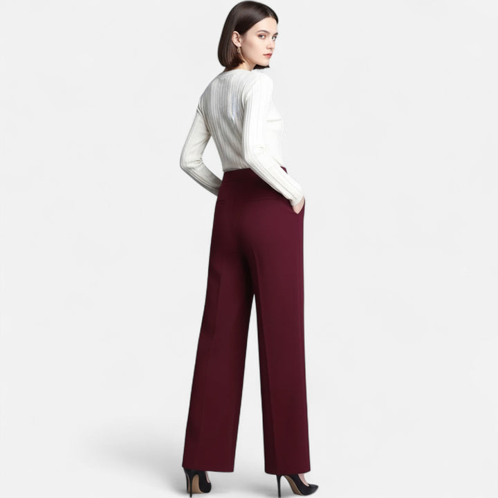 Doriane | Women's High-Waist Wide-Leg Trousers