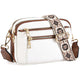 Alethea | Women's Multi-Zip Crossbody Bag with Patterned Strap