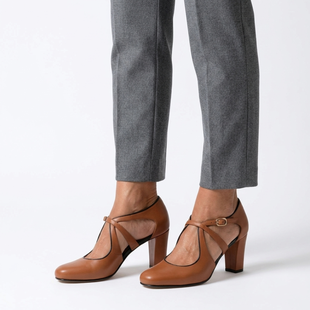 Charlotte | Women's Ankle-Strap Block Heel Mary Janes, image 2