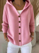 Halina | Women's Hooded Cardigan for Fall and Winter in Pink