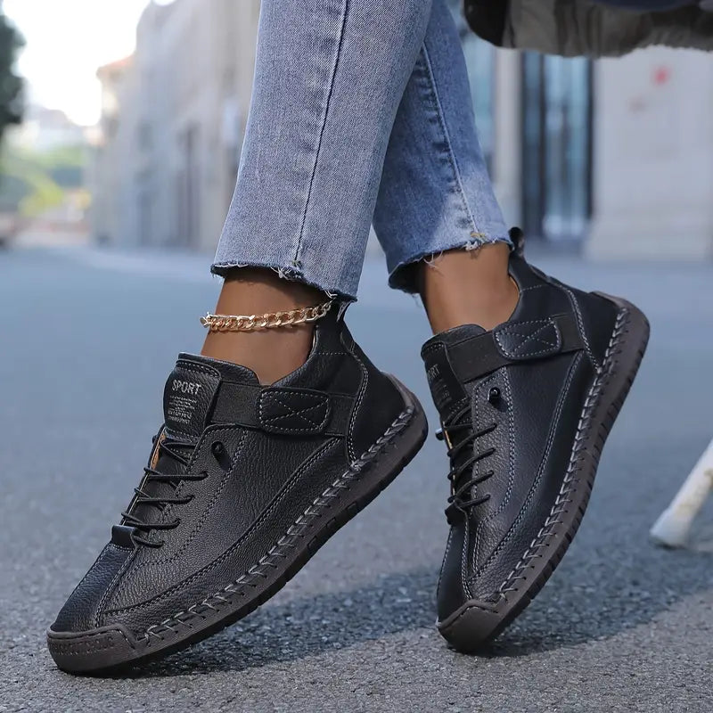 Women's Orthopedic Wide-Fit Elastic-Panel Sneakers for Walking — view 3