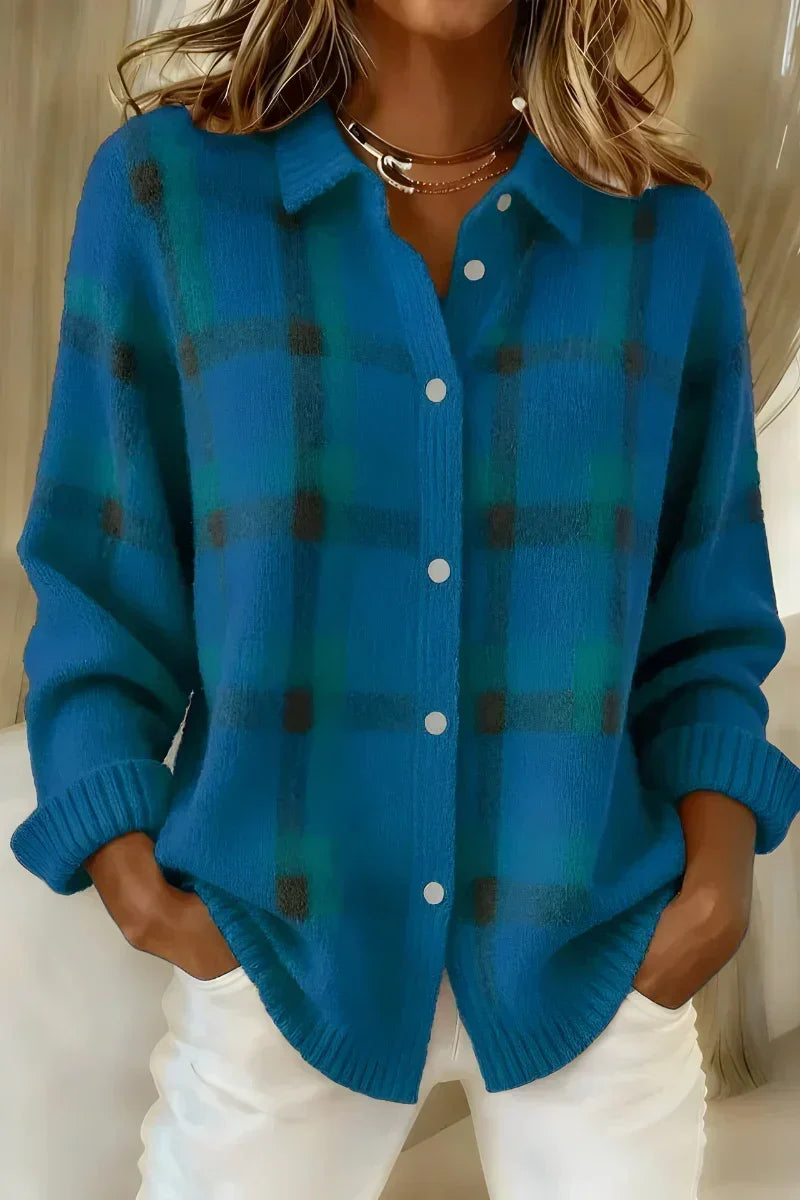 Mariela | Women's Checked Button Cardigan