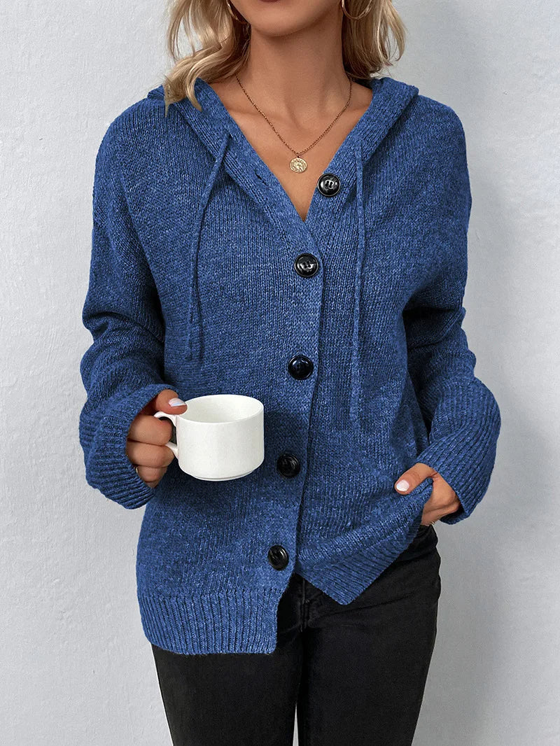 Emberlyn | Women's Hooded Button-Front Cardigan for Cold Weather, image 5