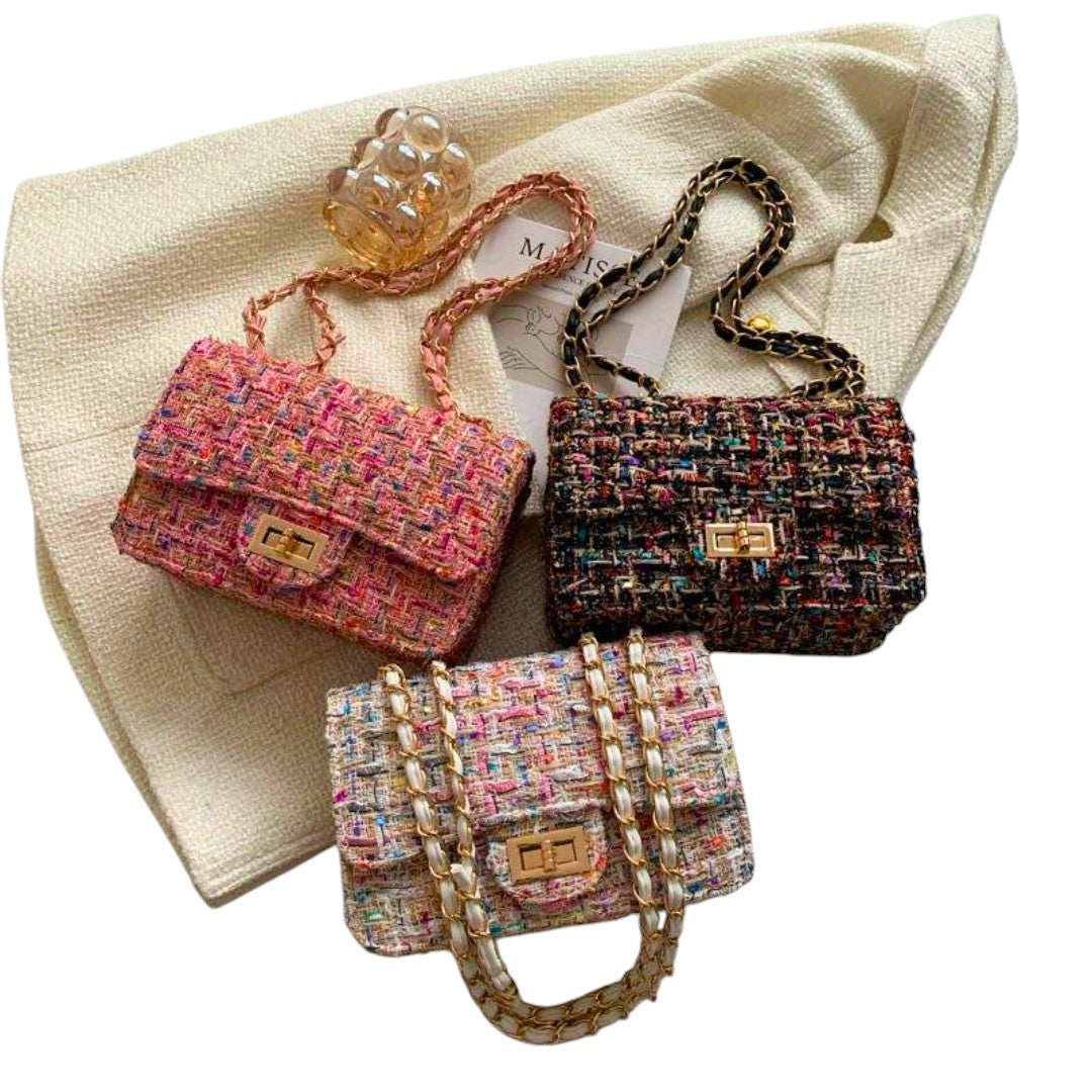 Philippina | Women's Tweed Chain Shoulder Bag