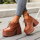 Nesta Chunky Lace-Up Platform Shoes - image 1