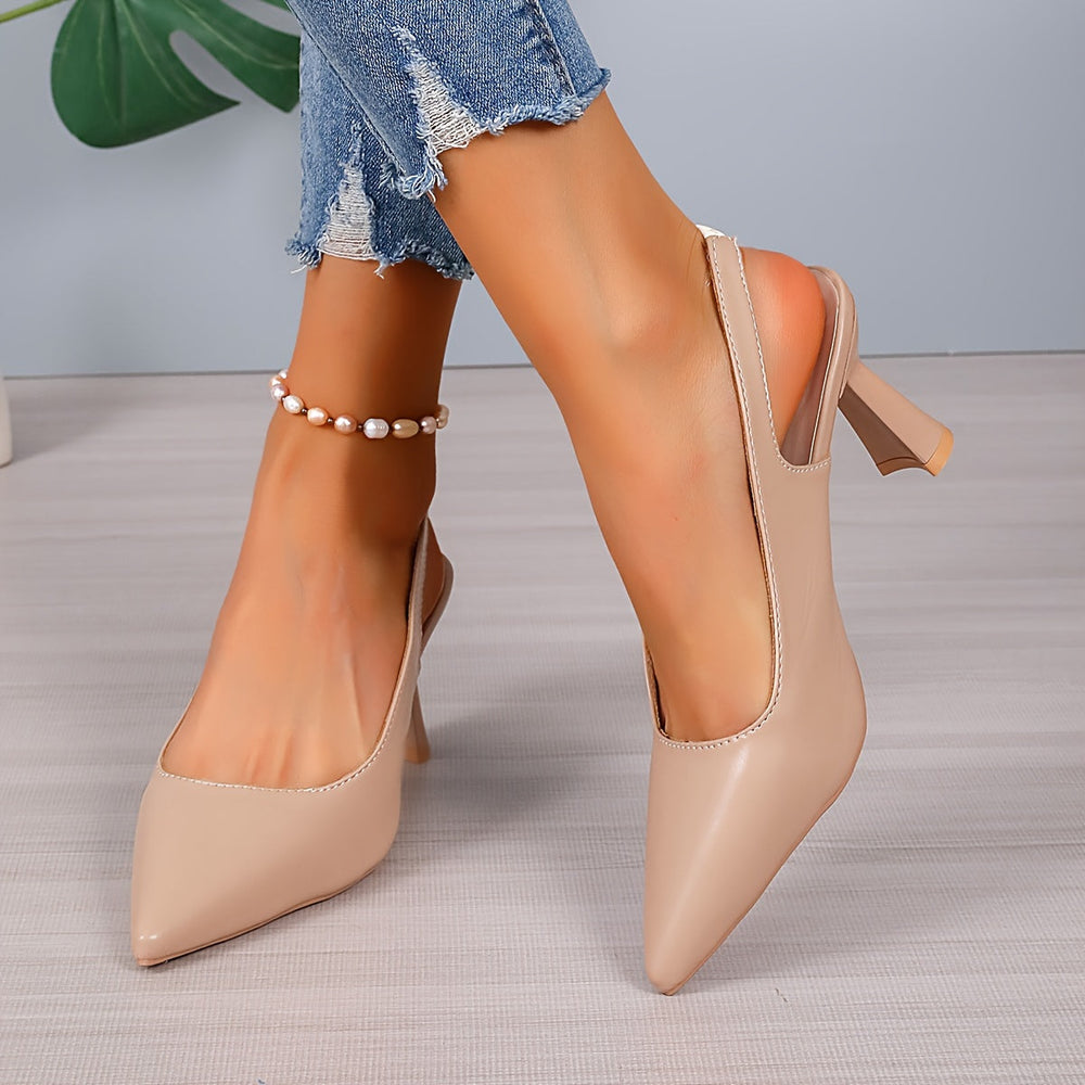 Ombeline Pointed-Toe Slingback Heels - image 2