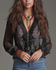 Philippine | Women's Paisley Ruffle V-Neck Blouse