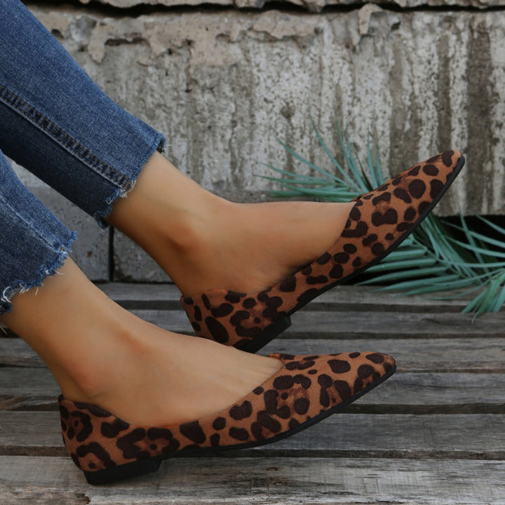 Claribel | Women's Leopard Print Pointed Flats