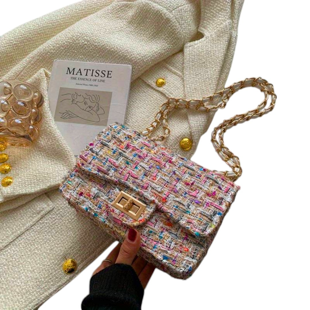 Philippina | Women's Tweed Chain Shoulder Bag