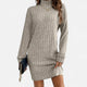Zerline | Women's Turtleneck Textured Knit Dress