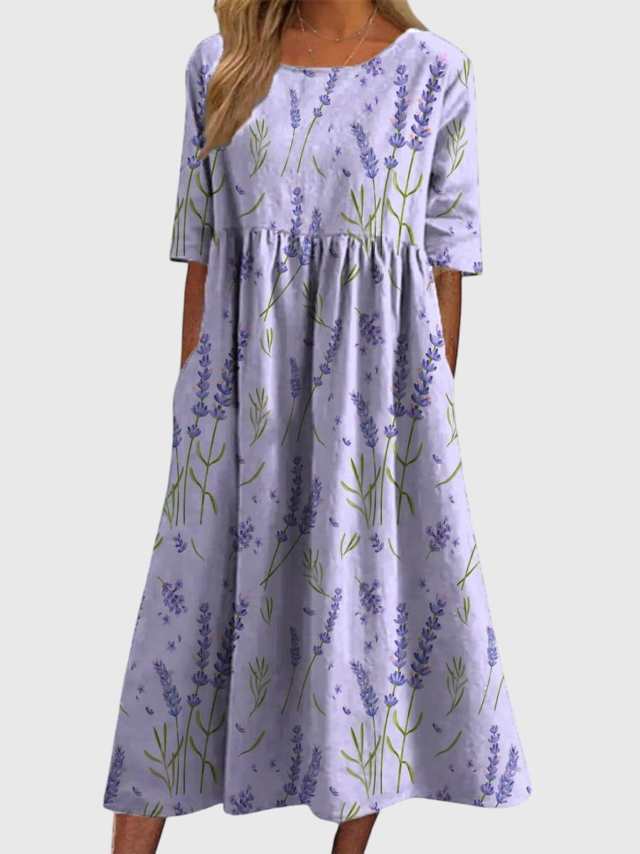 Women's Relaxed-Fit Flowy Midi Dress for Formal Occasions — view 3