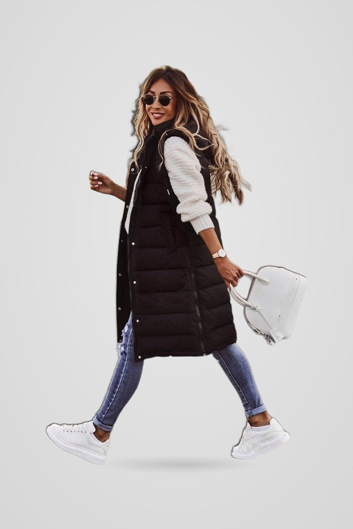 Adalyn | Women's Zip-Front Hooded Padded Gilet for Layering, image 3