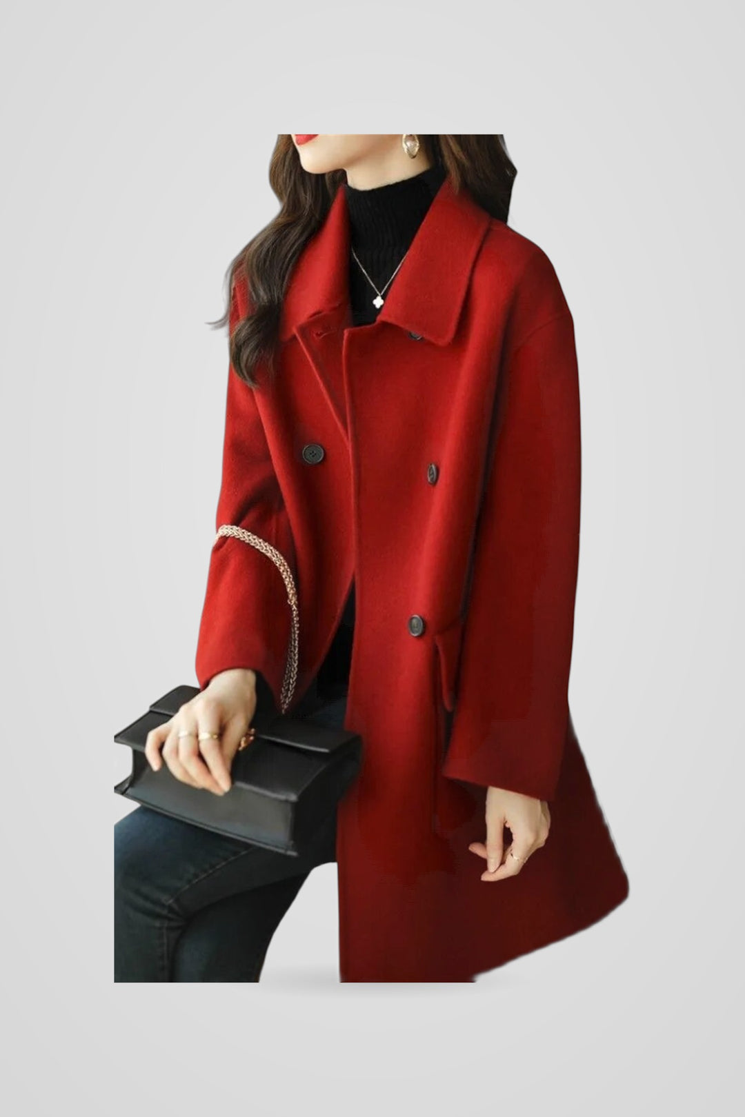 Georgiana | Women's Double-Breasted Oversized Coat for Everyday Wear, image 4