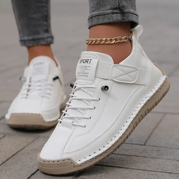 Women's Orthopedic Wide-Fit Elastic-Panel Sneakers for Walking — view 8
