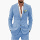 Herren-Leinenanzug – Zweiteiliges Set mit einreihigem Blazer & Hose für Sommer und Urlaub
