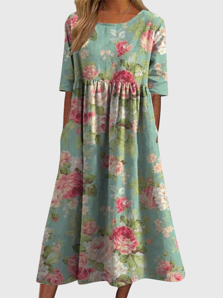 Women's Relaxed-Fit Flowy Midi Dress for Formal Occasions — view 2