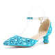 Rosabelle | Women's Rhinestone Pointed-Toe Ankle Strap Pumps