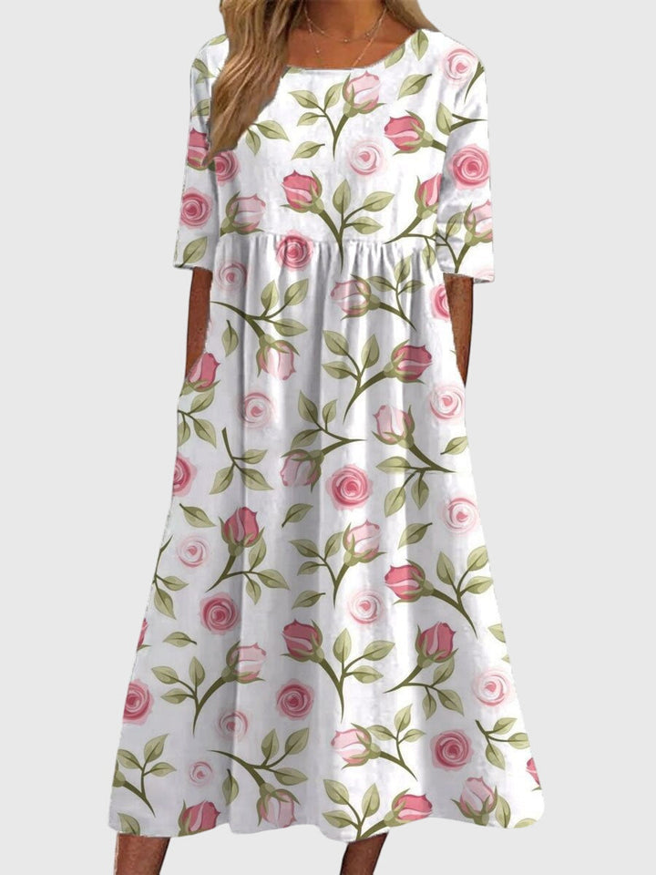 Women's Relaxed-Fit Flowy Midi Dress for Formal Occasions — view 8