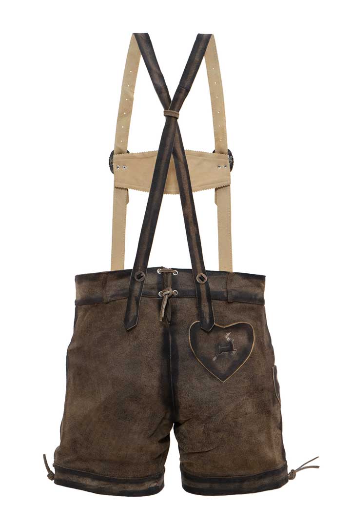 Theresa | Women's Embroidered Suede-Look Lederhosen Shorts - view 8