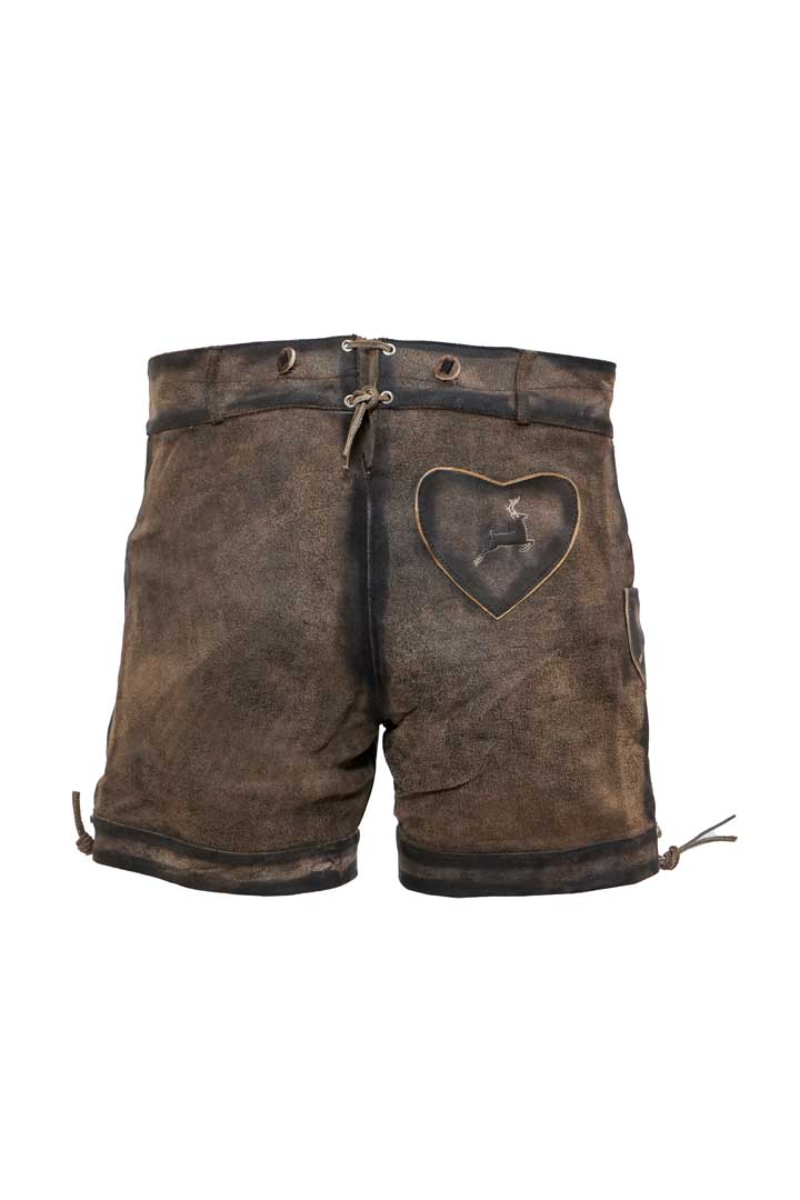 Theresa | Women's Embroidered Suede-Look Lederhosen Shorts - view 10