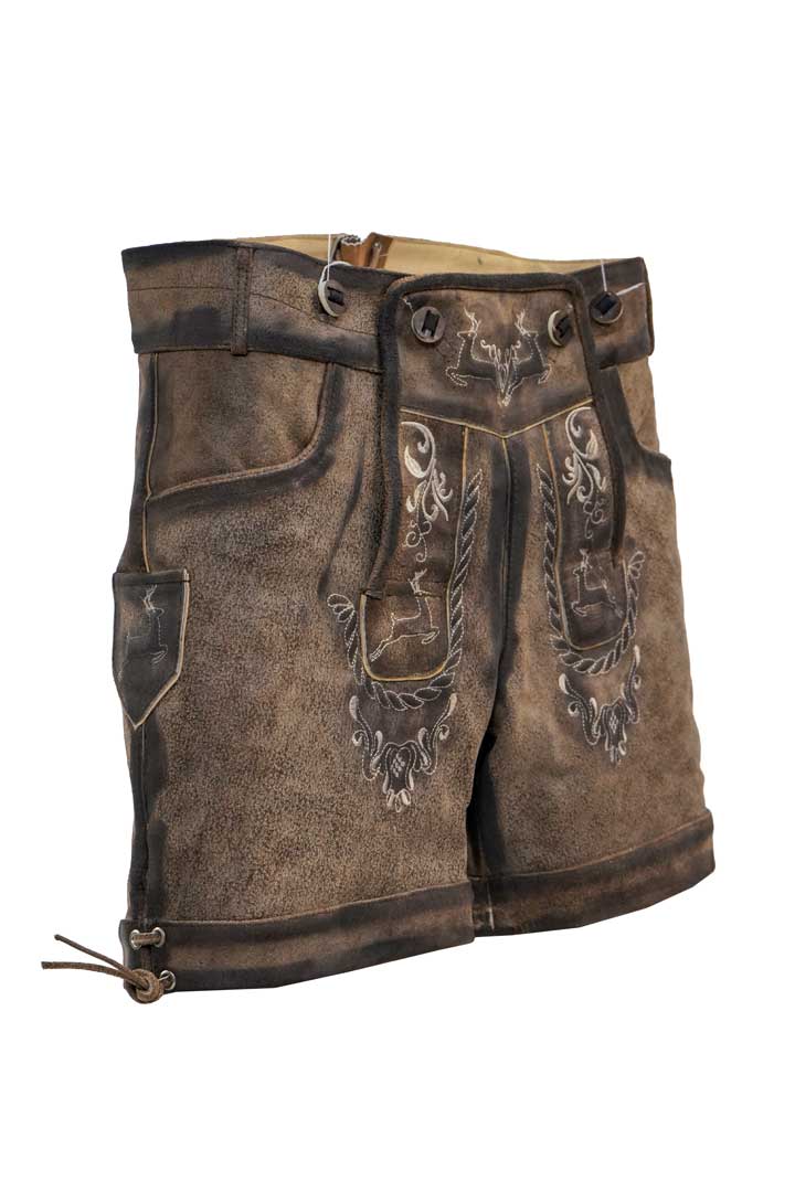 Theresa | Women's Embroidered Suede-Look Lederhosen Shorts - view 11